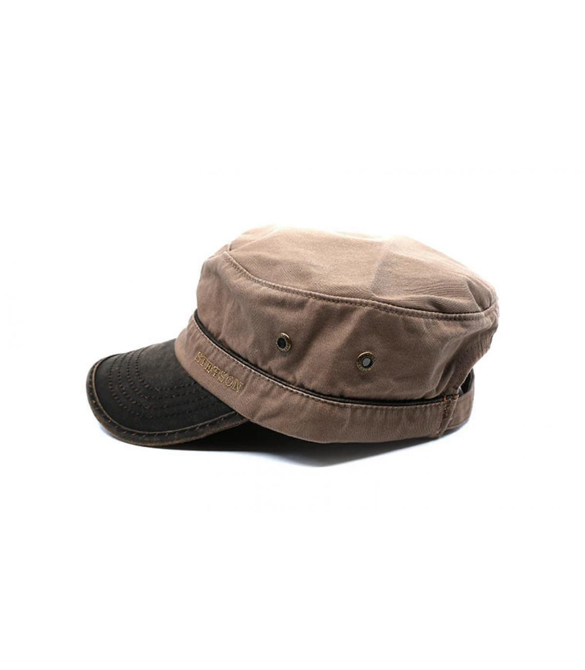 Stetson Army Cap Cotton Brown 4 Stetson Army Cap Cotton Brown â Image 4
