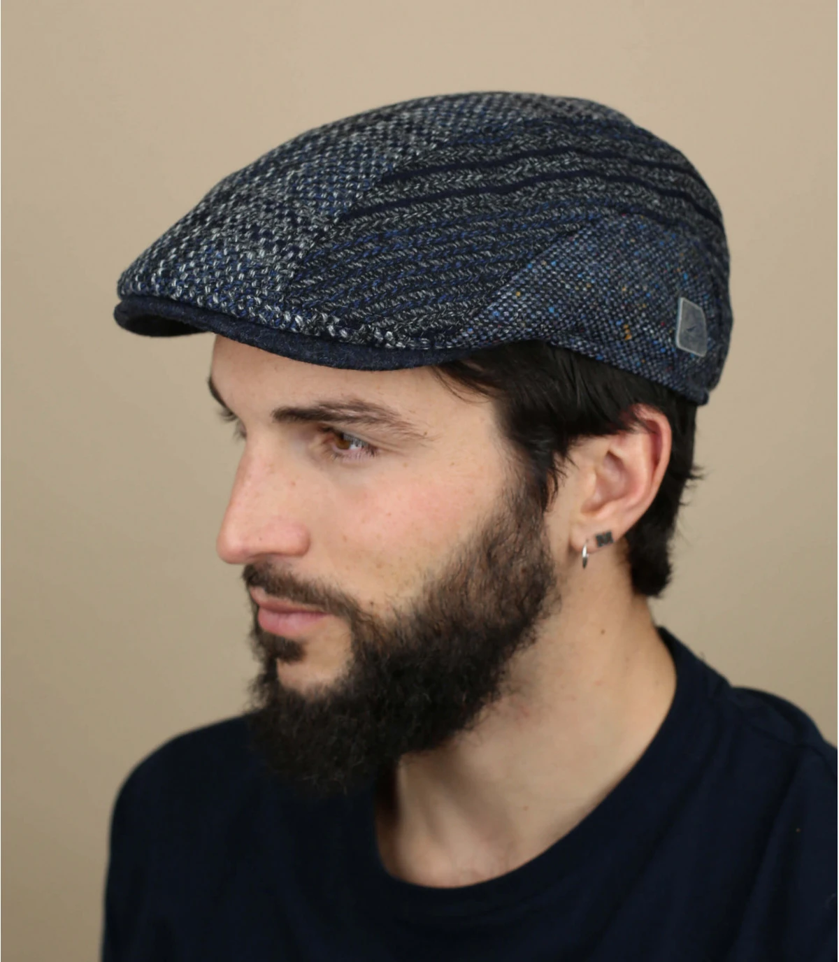 Baxter Earflap Grey Blue 1 Baxter Earflap Grey Blue