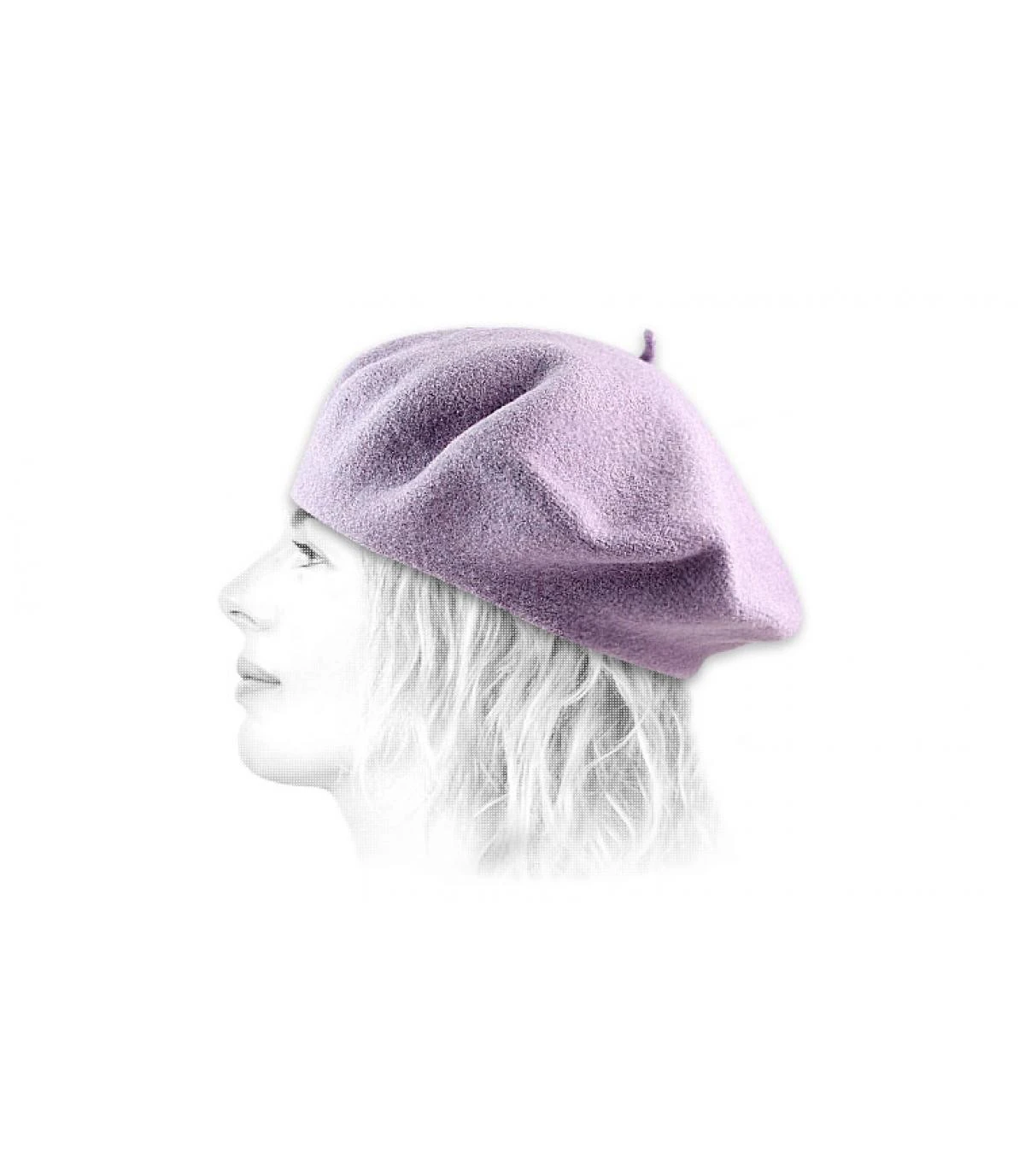 Beret Classique Violet 2 Beret Classique Violet â Image 2