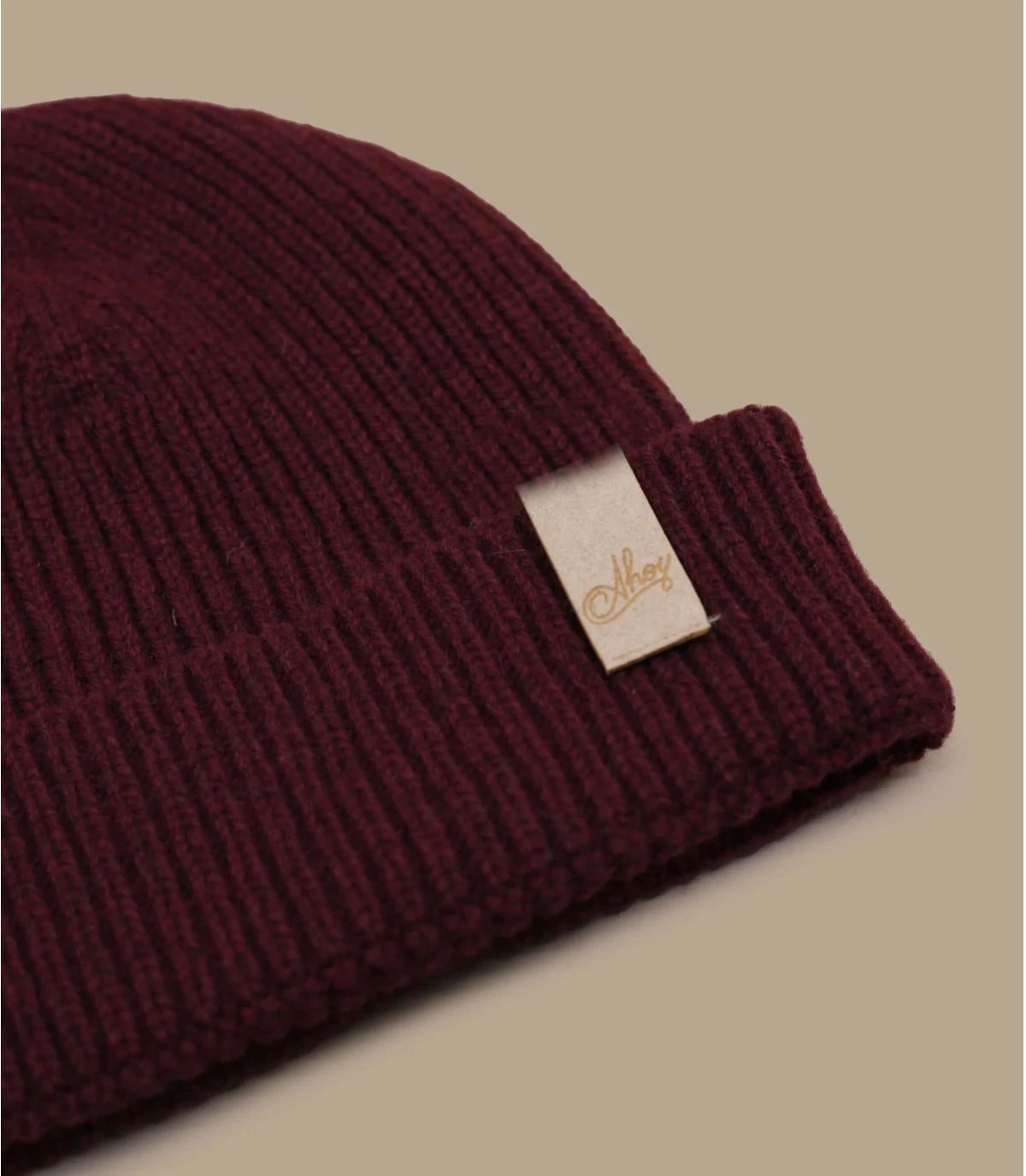 Bonnet Ahoy Burgundy Beige. Eco & Fabriqué En France 2 Bonnet Ahoy Burgundy Beige. Eco & Fabriqué En France – Image 2