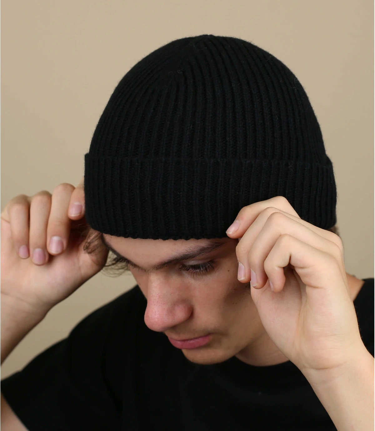 Bonnet Fabriqué En France En Laine Recyclée Noir 1 Bonnet Fabriqué En France En Laine Recyclée Noir