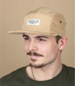 Casquette Cord 5 Panel Tan