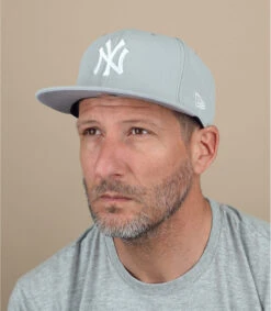 NEW ERA Casquette NY 59fifty Heather Grey