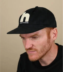 HUF Chenille Patch 6 Panel Black