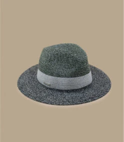 Seeberger Fedora Stripe Design Khaki Black