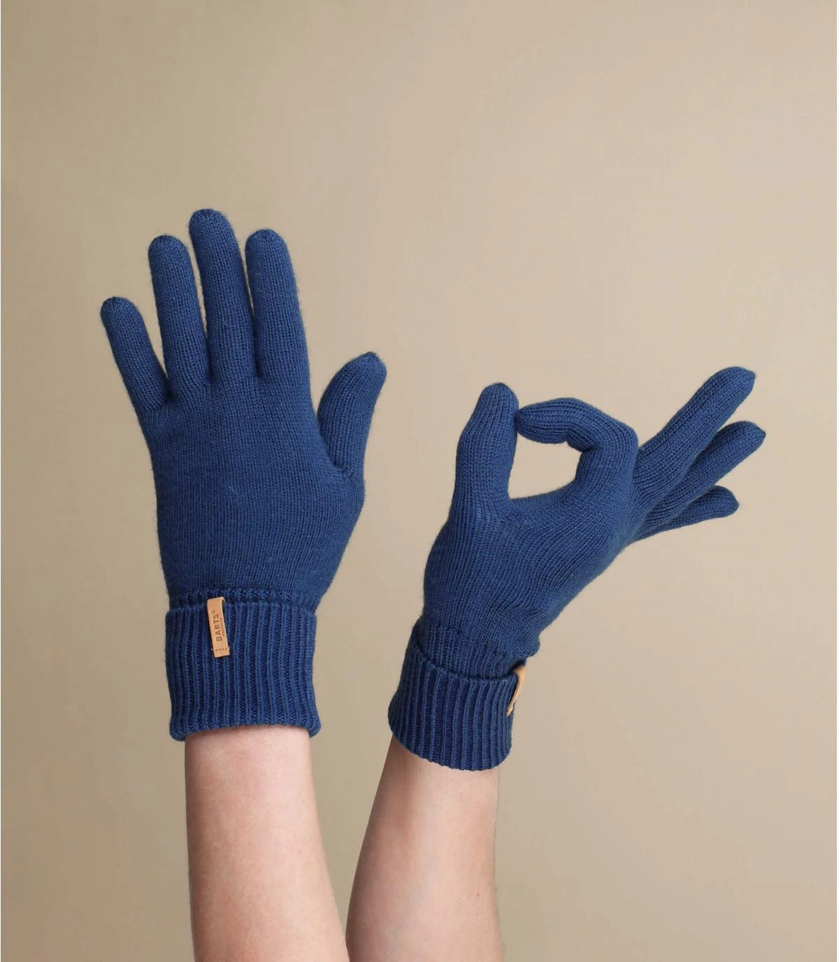 Barts Fine Knitted Gloves Navy 1 Barts Fine Knitted Gloves Navy