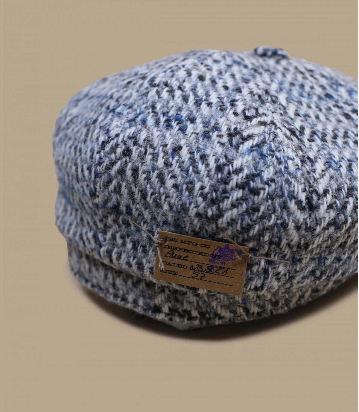 Stetson Hatteras Virgin Wool Herringbone Grey Beige 3 Stetson Hatteras Virgin Wool Herringbone Grey Beige – Image 3