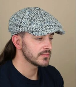 Stetson Hatteras Virgin Wool Herringbone Grey Beige