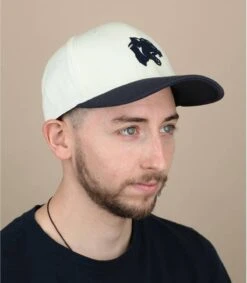 Brixton Phys Ed Wool Stretch Offwhite Dress Blue