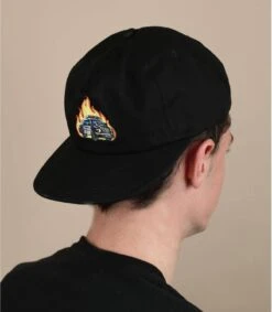 HUF Roasted Unstructured Snpaback Black