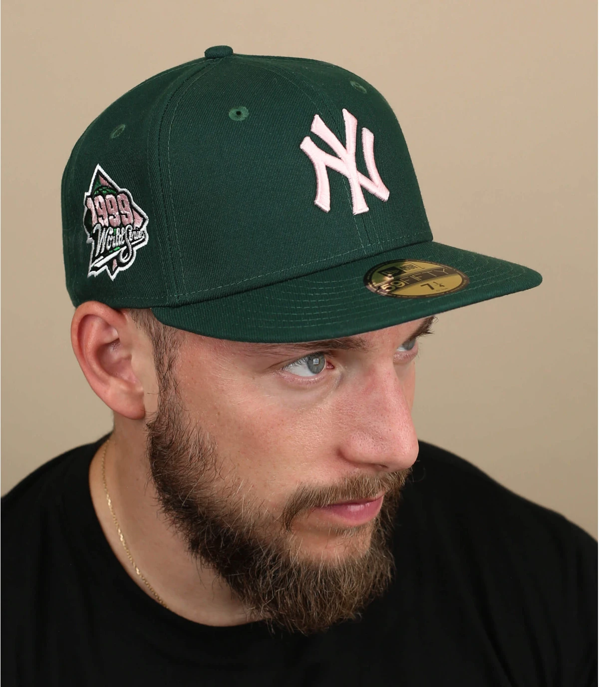 NEW ERA Side Patch 5950 NY Green & Pink 1 NEW ERA Side Patch 5950 NY Green & Pink