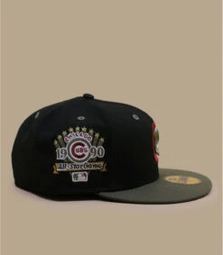 NEW ERA Side Patch 59Fifty Chicago Cubs Black New Olive -NEW ERA Magasin side patch 59fifty chicago cubs black new olive 4