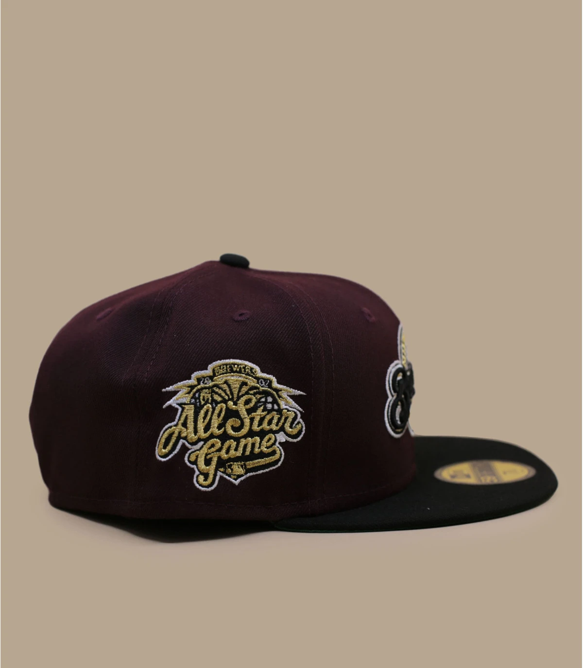 NEW ERA Side Patch 59Fifty Milwaukee Brewers Marron Black 4 NEW ERA Side Patch 59Fifty Milwaukee Brewers Marron Black â Image 4