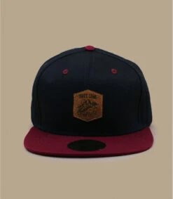 Snapback First Come First Tarck Black Burgundy