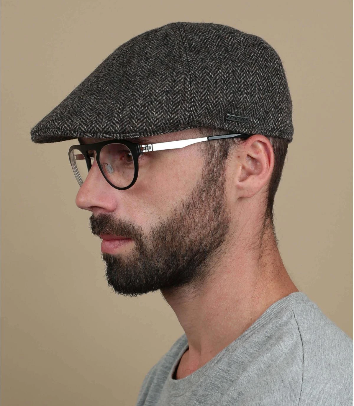 Stetson Texas Woolrich Herringbone Grey 1 Stetson Texas Woolrich Herringbone Grey