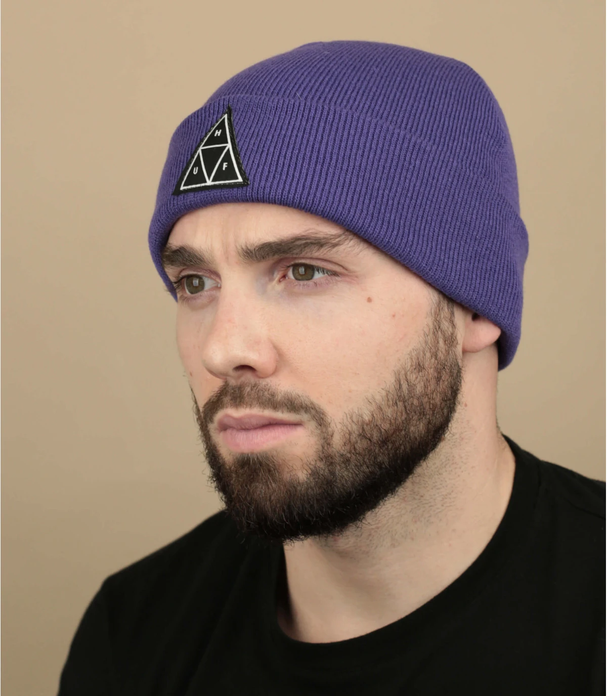 HUF TT Cuff Beanie Purple 1 HUF TT Cuff Beanie Purple